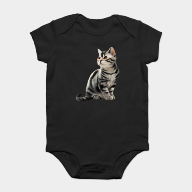 Cute Kitten, Cat Lover Baby Bodysuit by logiamerch